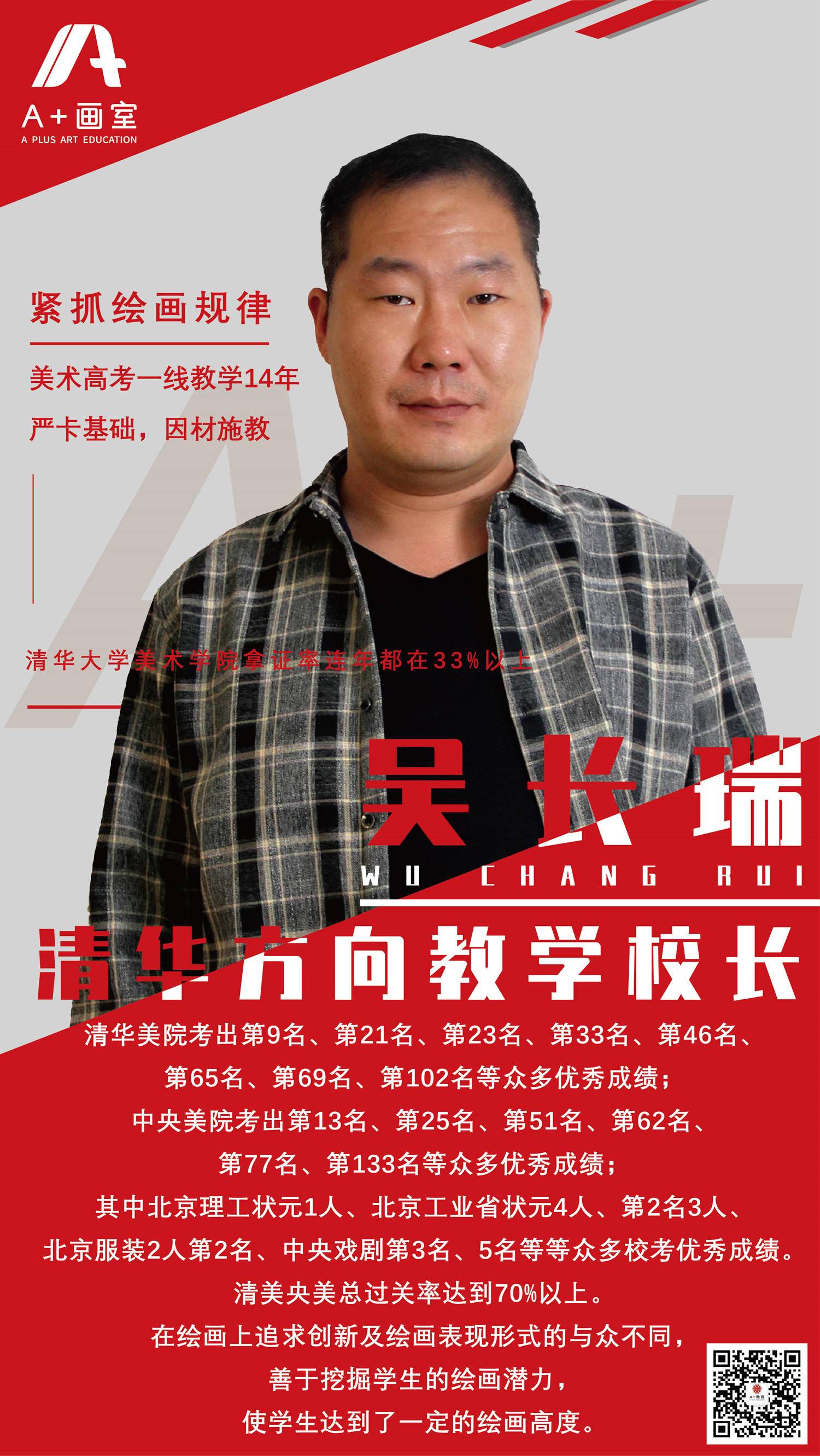 北京A+画室清华方向教学校长吴长瑞 北京A+画室清华方向教学校长吴长瑞