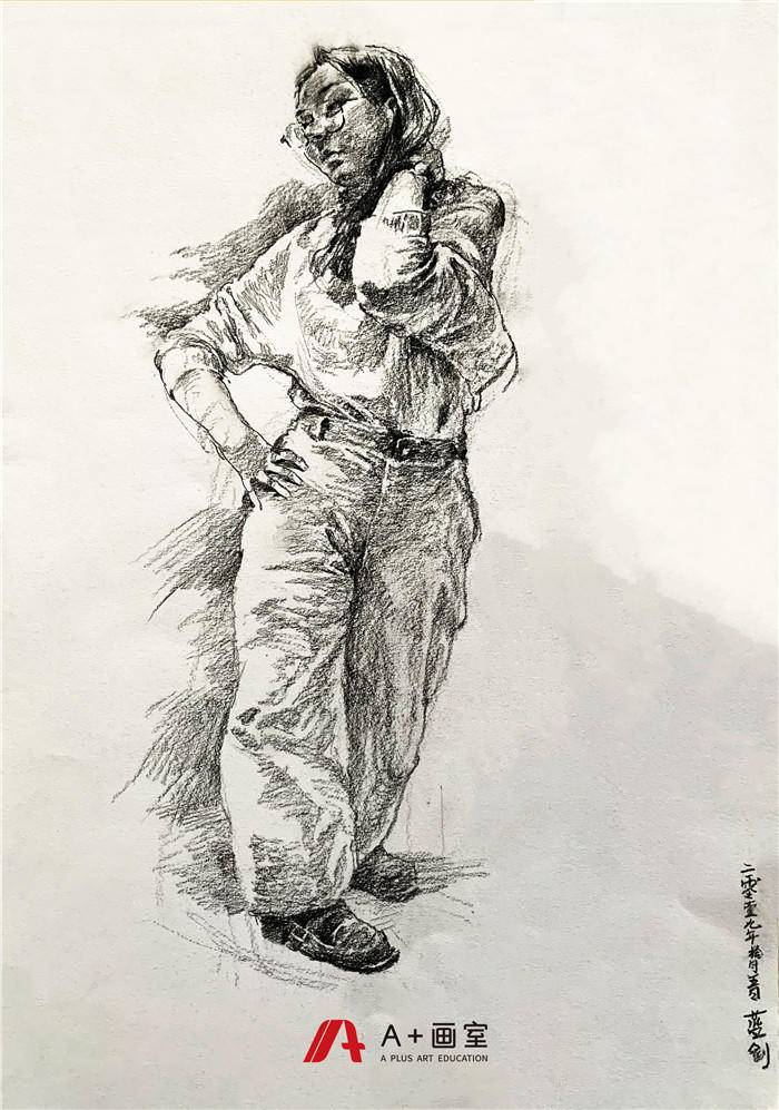 北京A+画室蓝剑老师单人速写作品 北京A+画室蓝剑老师单人速写作品