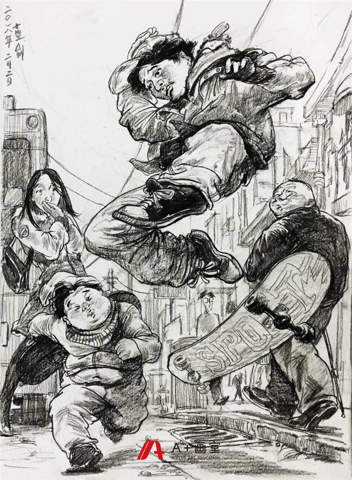 全国名师蓝剑老师场景速写作品 全国名师蓝剑老师场景速写作品
