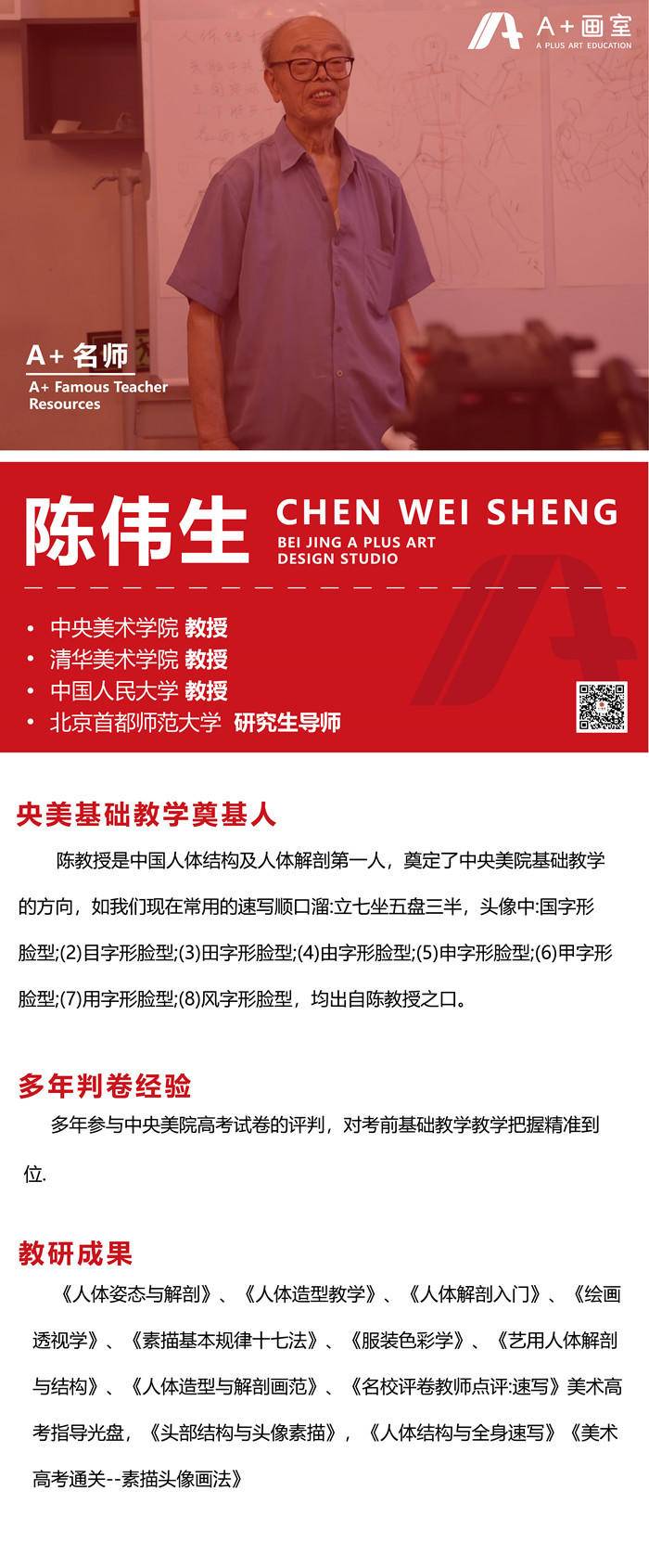 陈伟生教授定期到A+画室授课
