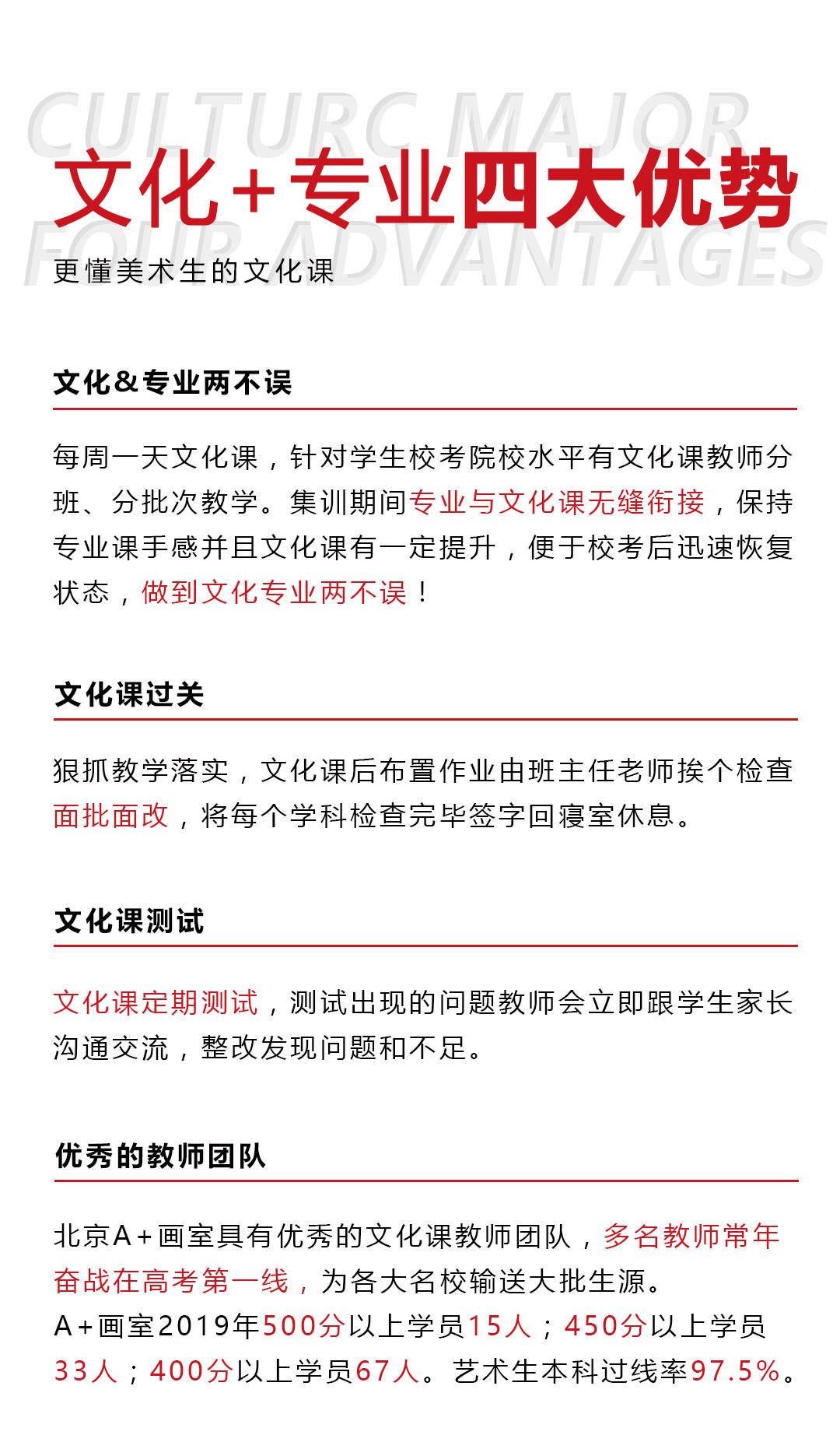 文化+专业四大优势 文化+专业四大优势