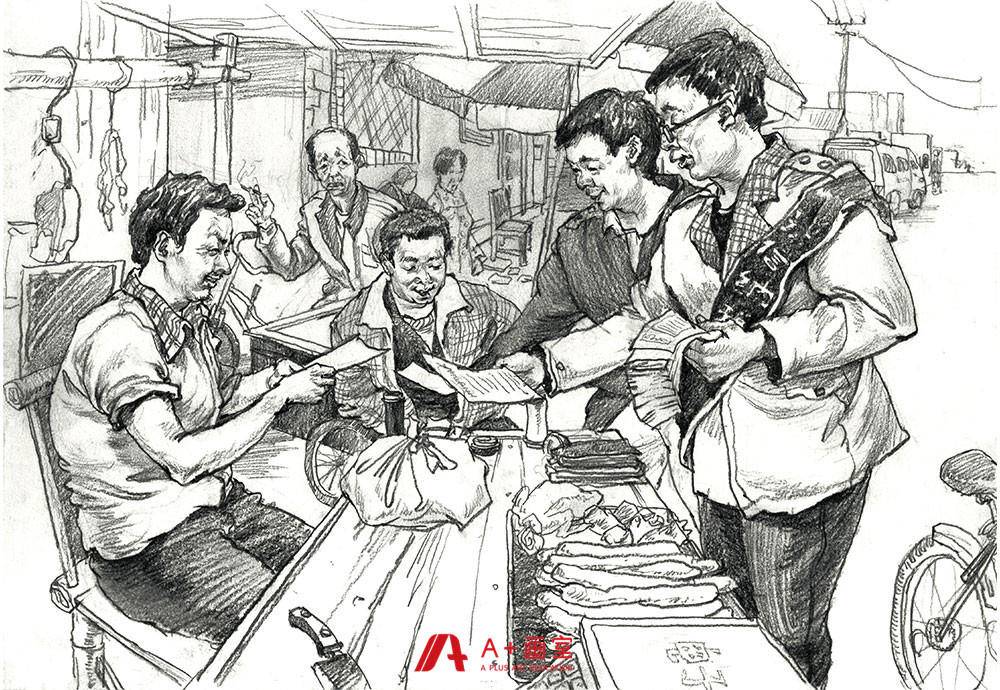 场景速写技巧  速写名师蓝剑  北京小班画室